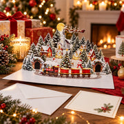 3D Christmas Village Pop-Up Card – A Magical Holiday Surprise 🎄