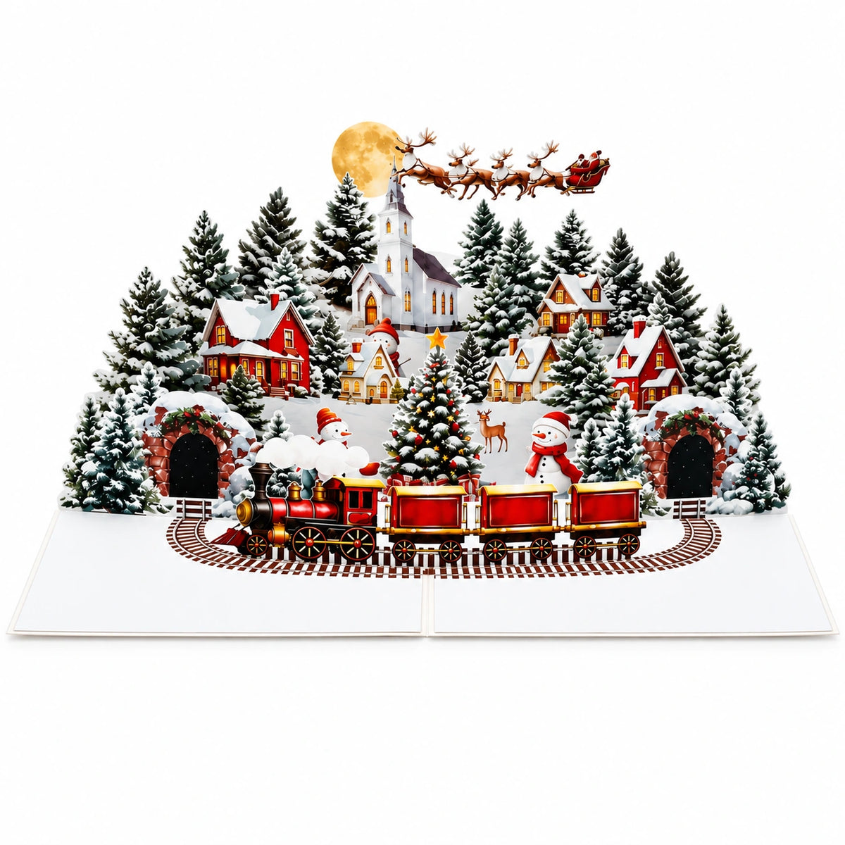 3D Christmas Village Pop-Up Card – A Magical Holiday Surprise 🎄