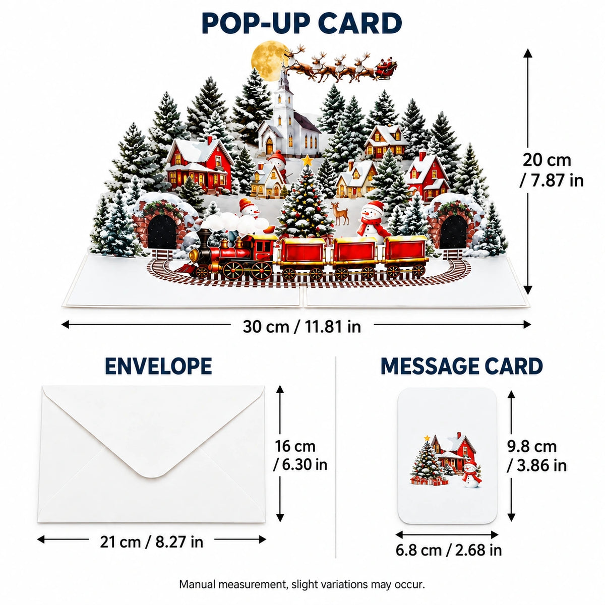 3D Christmas Village Pop-Up Card – A Magical Holiday Surprise 🎄