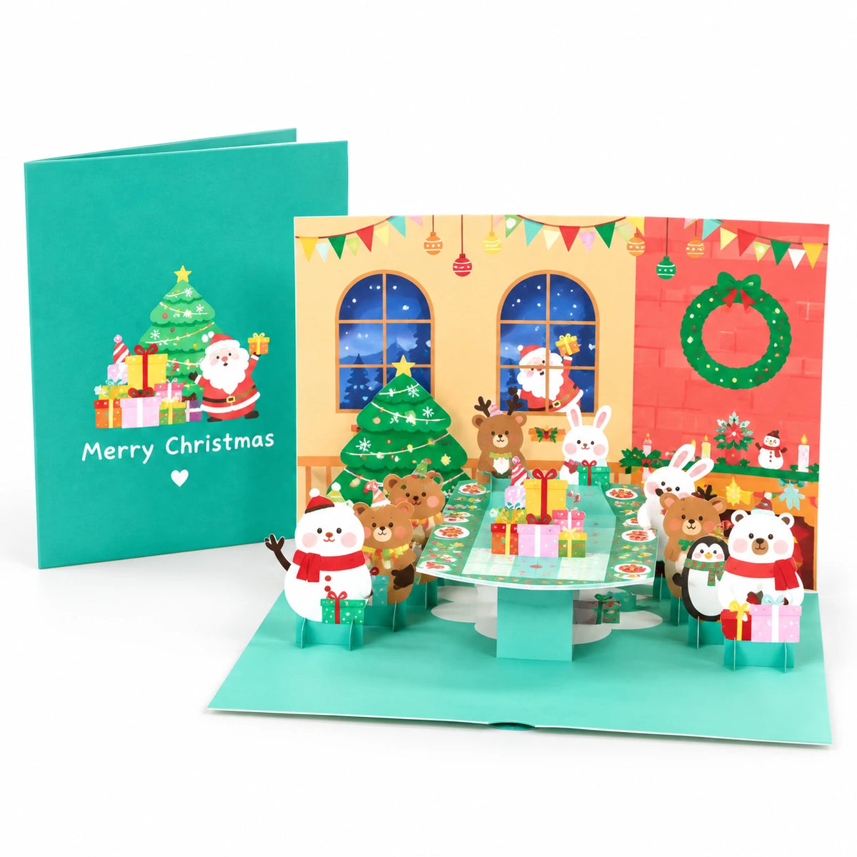 3D Pop-Up Christmas Greeting Card – Festive Holiday Surprise Gift