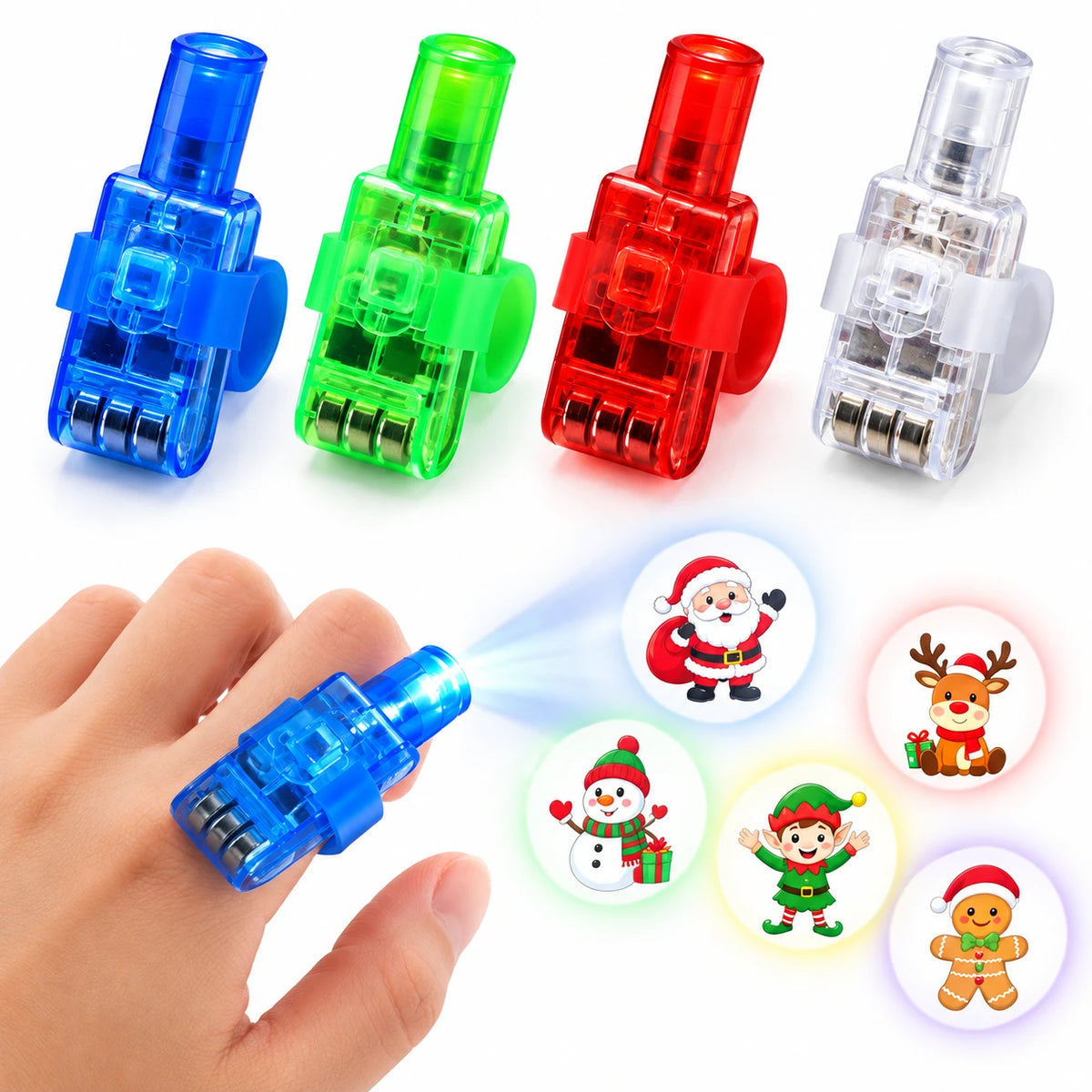 Holiday Projection Finger Lights – Halloween & Christmas Glow Party Toy