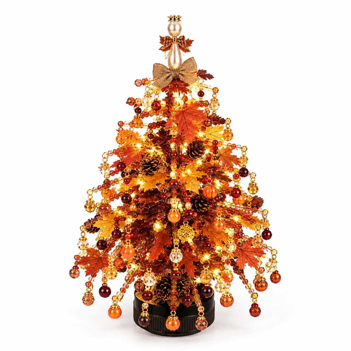 DIY Beaded Holiday Tree Kit – Handmade Tabletop Decoration