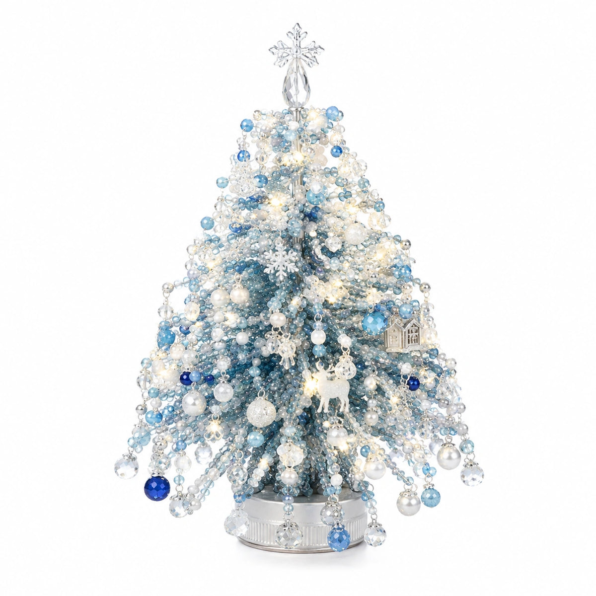 DIY Beaded Holiday Tree Kit – Handmade Tabletop Decoration