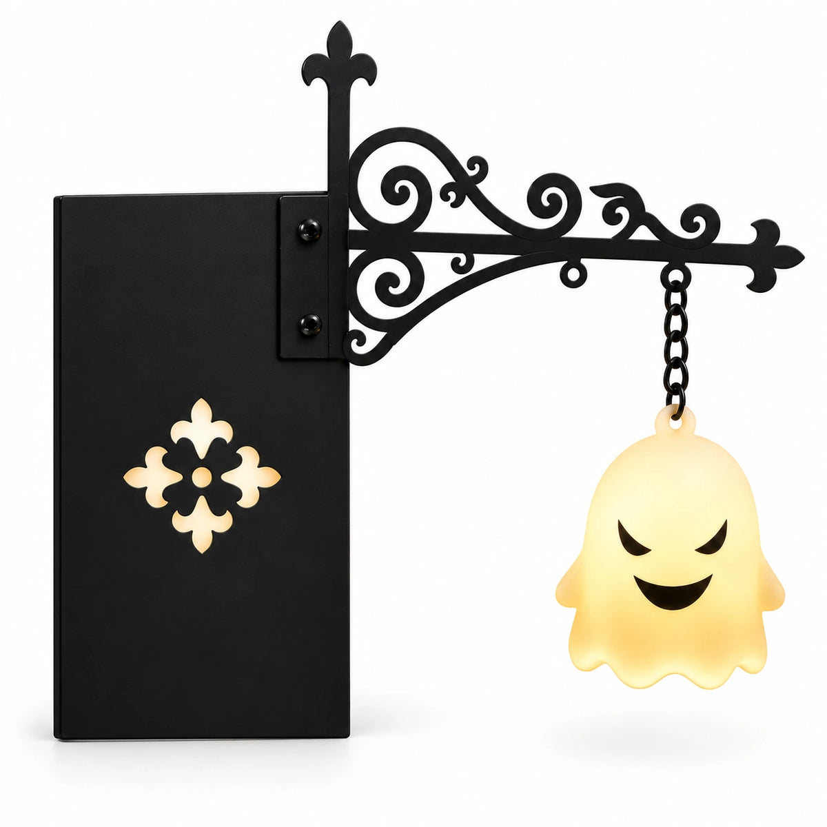 Halloween Bookshelf Lantern Light – Spooky Hanging Ghost & Witch Hat Reading Lamp