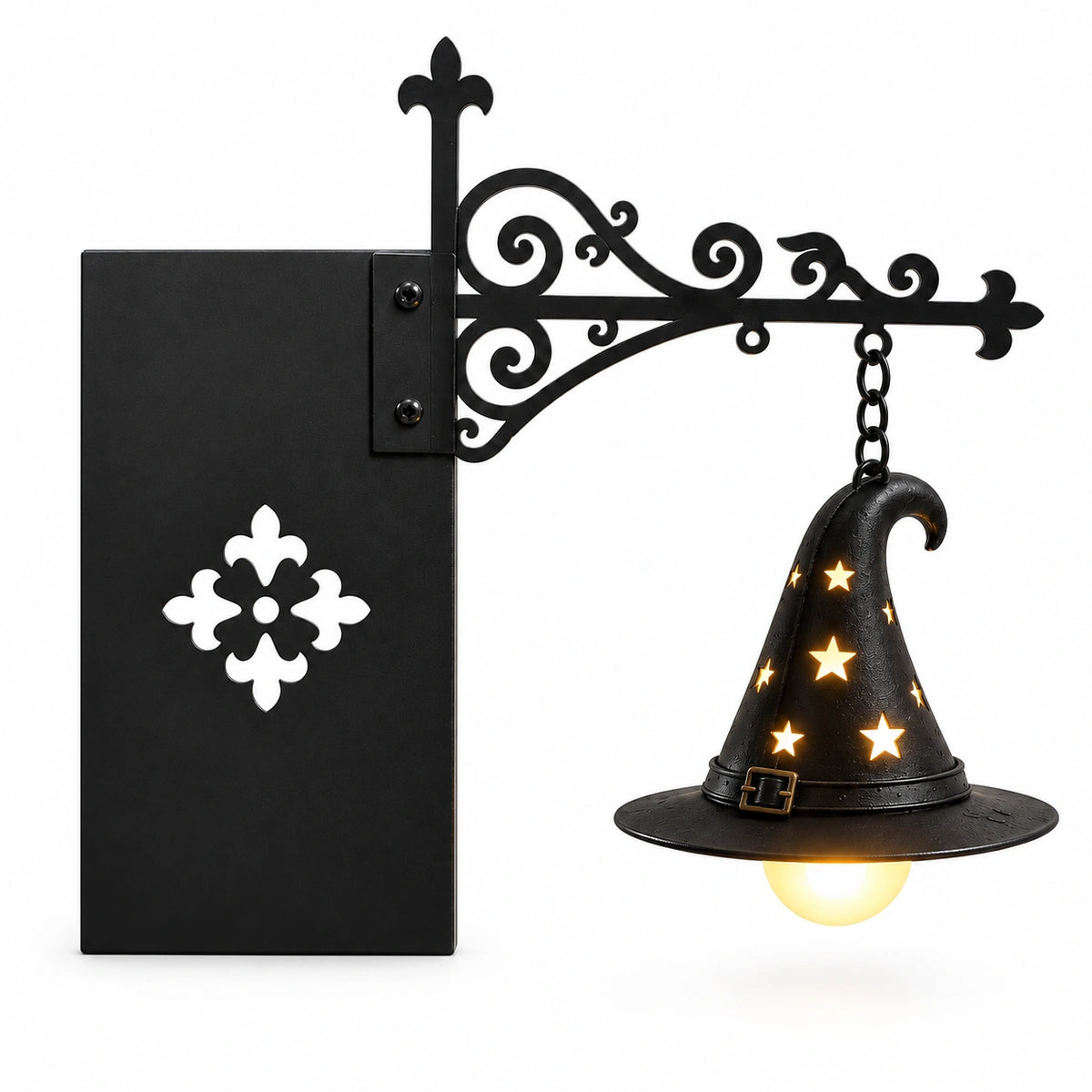 Halloween Bookshelf Lantern Light – Spooky Hanging Ghost & Witch Hat Reading Lamp