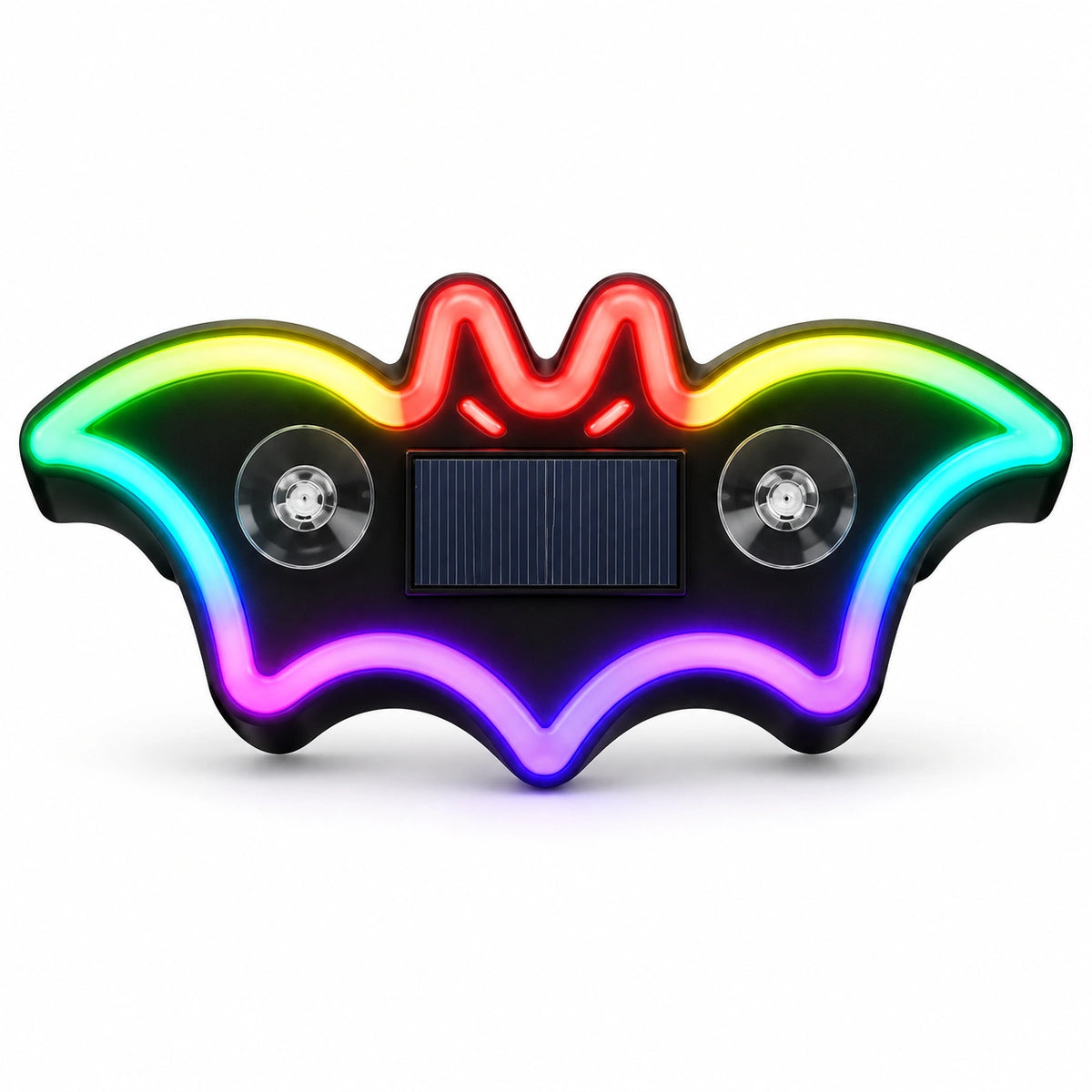 Solar Powered Halloween Car Window LED Light – RGB Ghost, Bat & Demon Eye Decoration