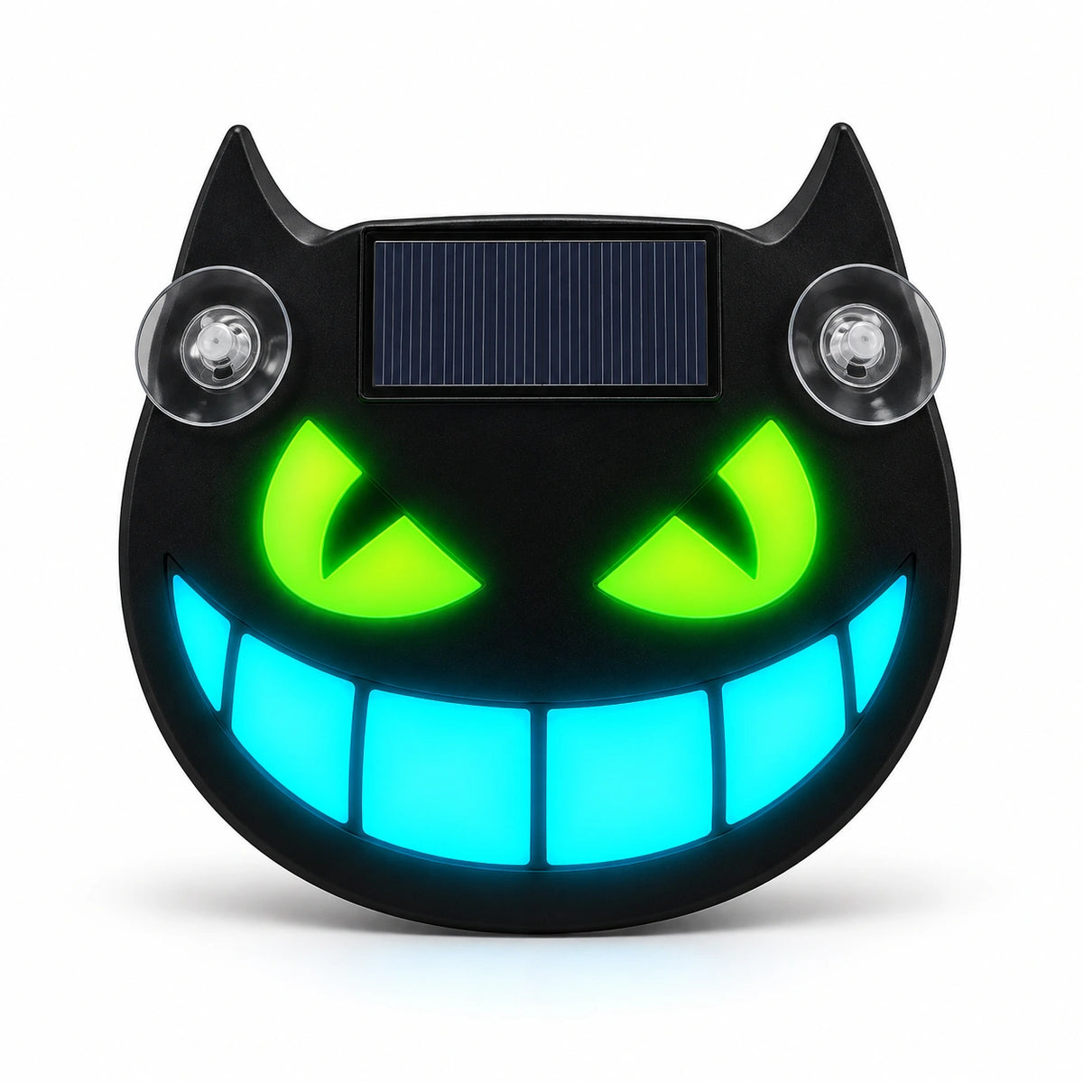 Solar Powered Halloween Car Window LED Light – RGB Ghost, Bat & Demon Eye Decoration