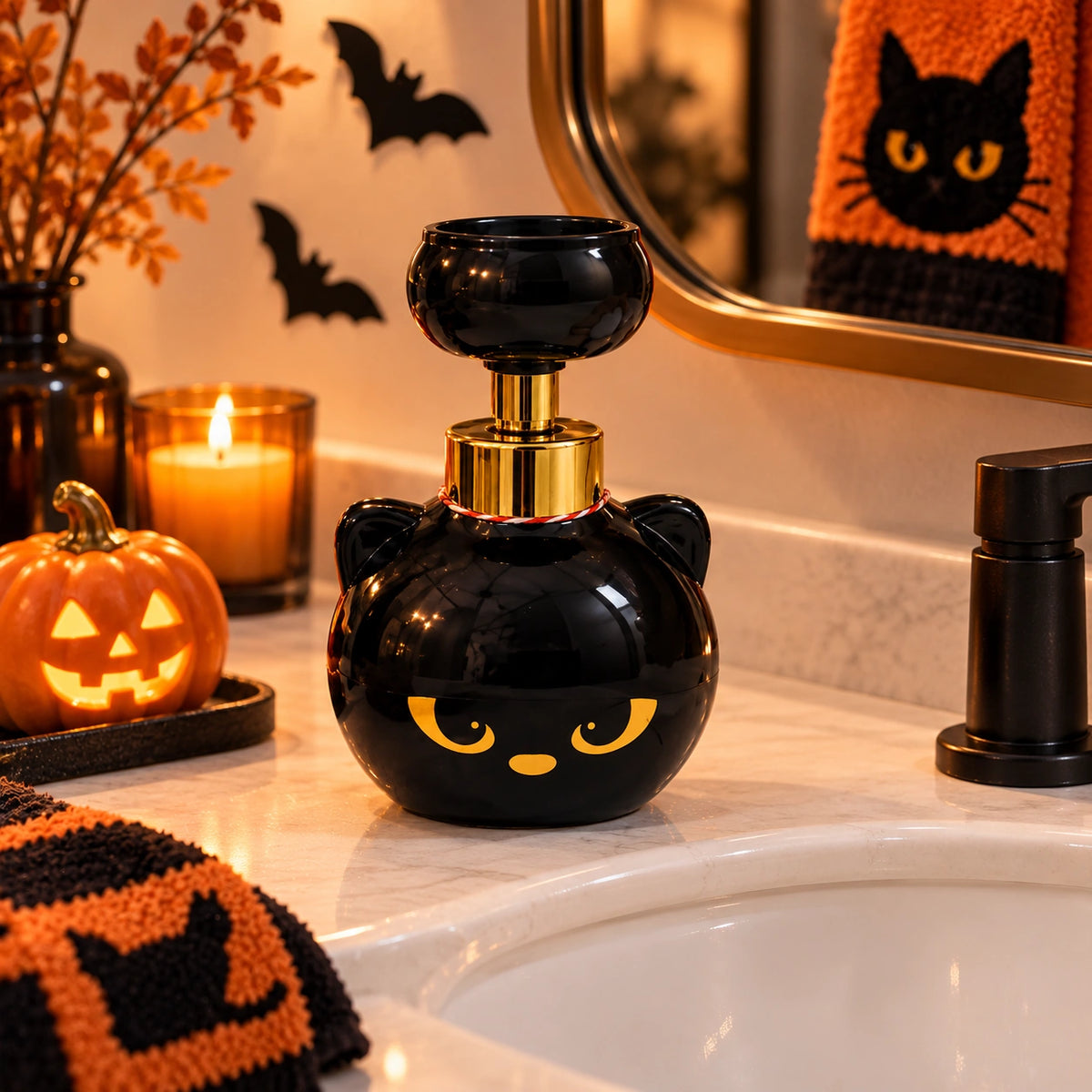 Cute Black Cat Paw Foam Soap Dispenser