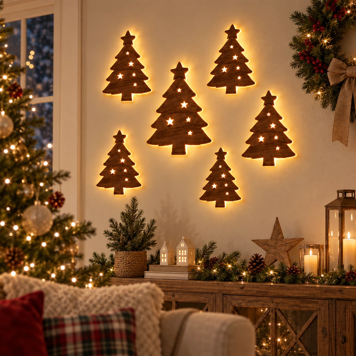 LED Christmas Wall Decor Lights – Festive Holiday Hanging Decorations