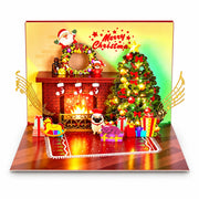 3D Pop-Up Christmas Fireplace Card – Musical Holiday Greeting Card