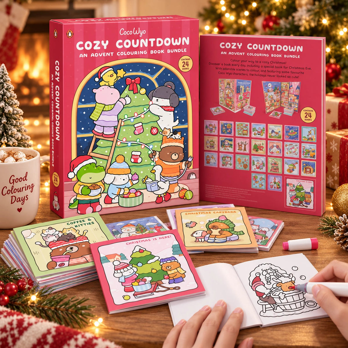 Christmas Coloring Book Advent Calendar – Cozy Countdown Coloring Book Bundle