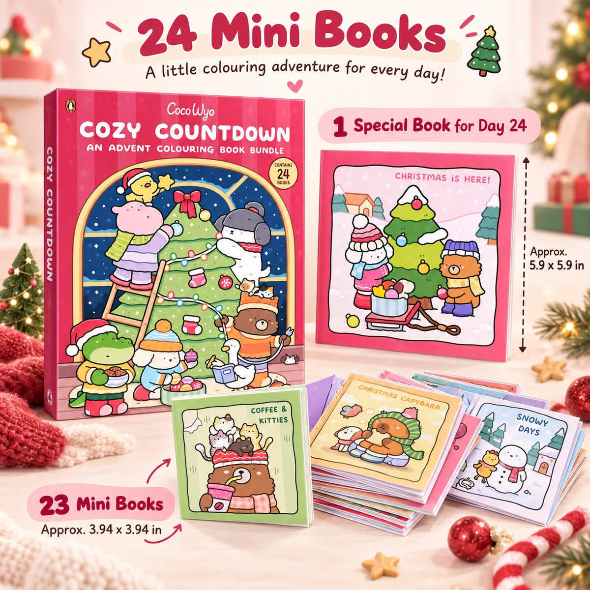 Christmas Coloring Book Advent Calendar – Cozy Countdown Coloring Book Bundle