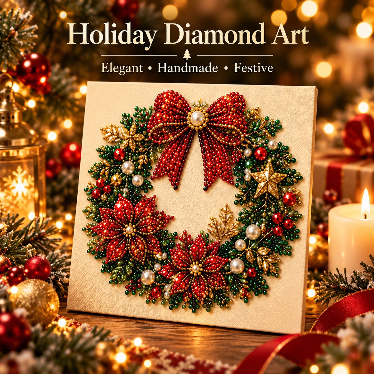 DIY Christmas Pearl Diamond Painting Ornament Kit