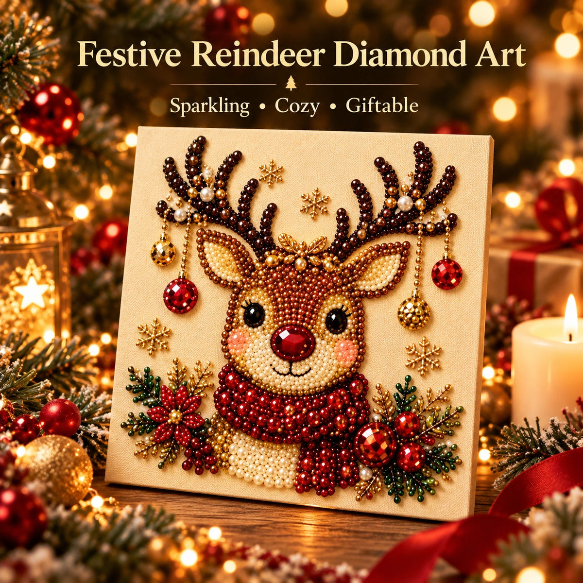 DIY Christmas Pearl Diamond Painting Ornament Kit