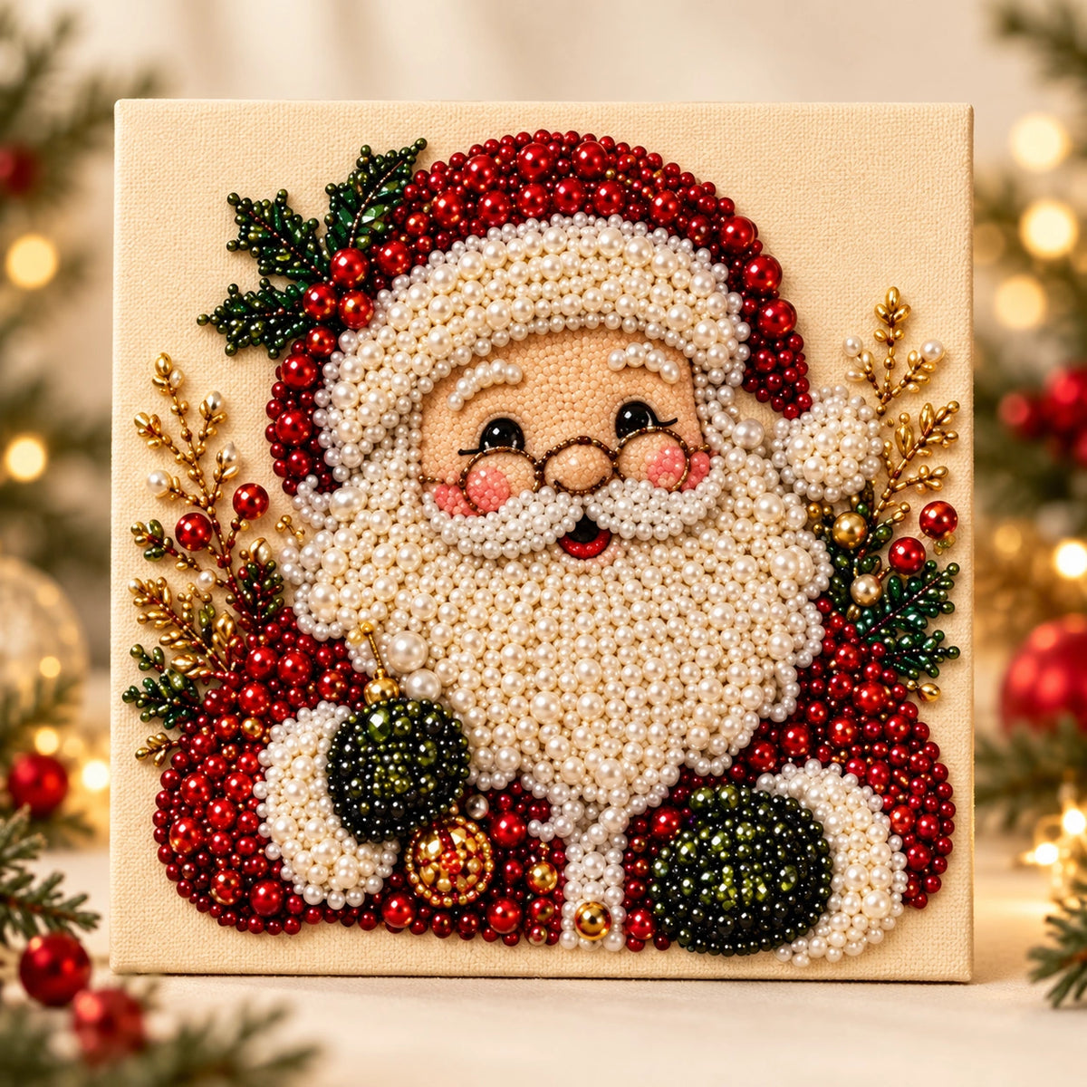 DIY Christmas Pearl Diamond Painting Ornament Kit