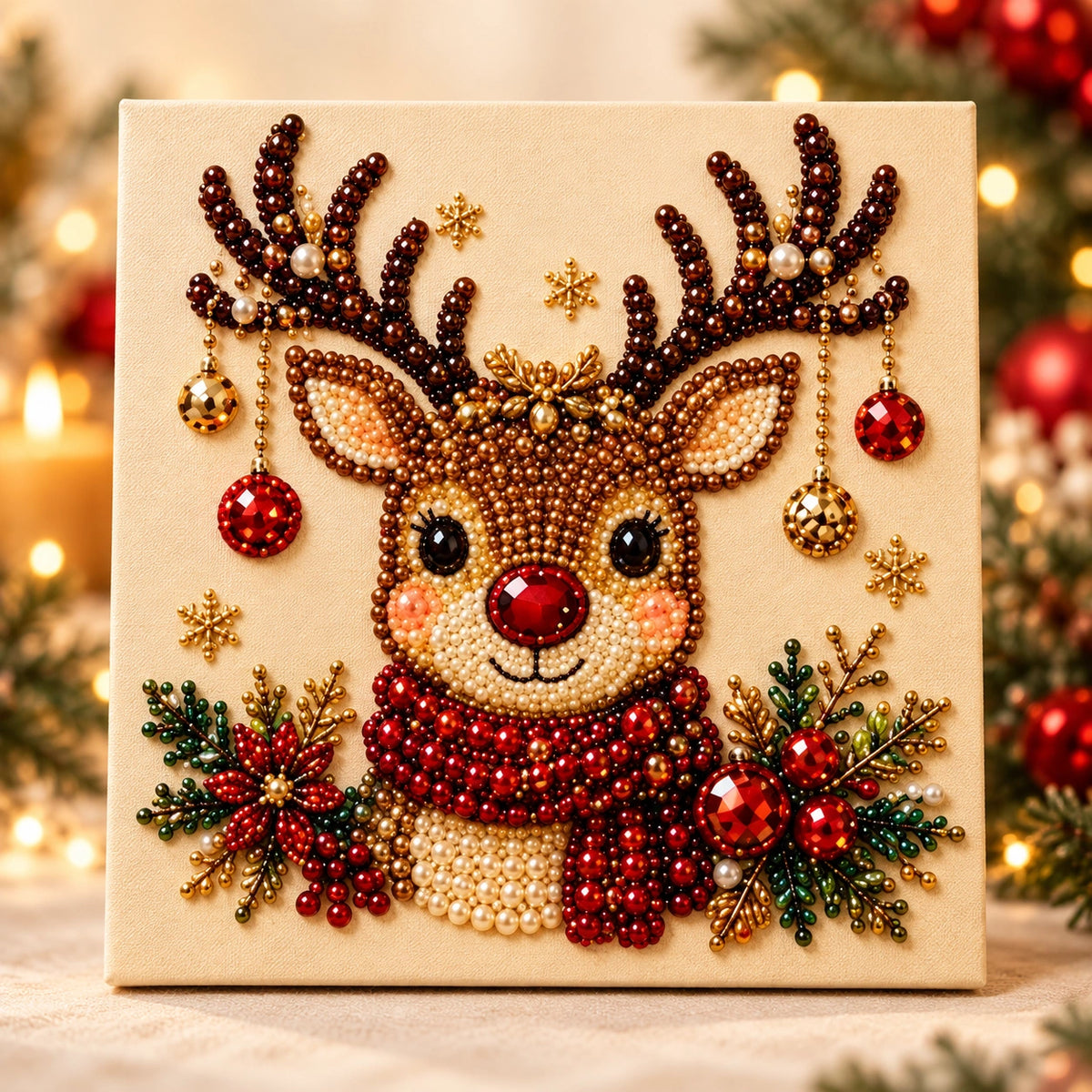 DIY Christmas Pearl Diamond Painting Ornament Kit