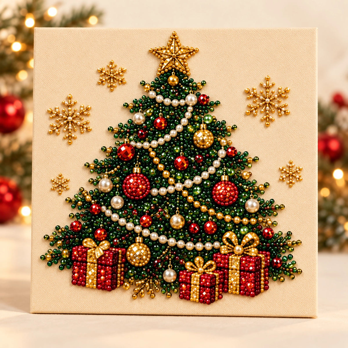 DIY Christmas Pearl Diamond Painting Ornament Kit