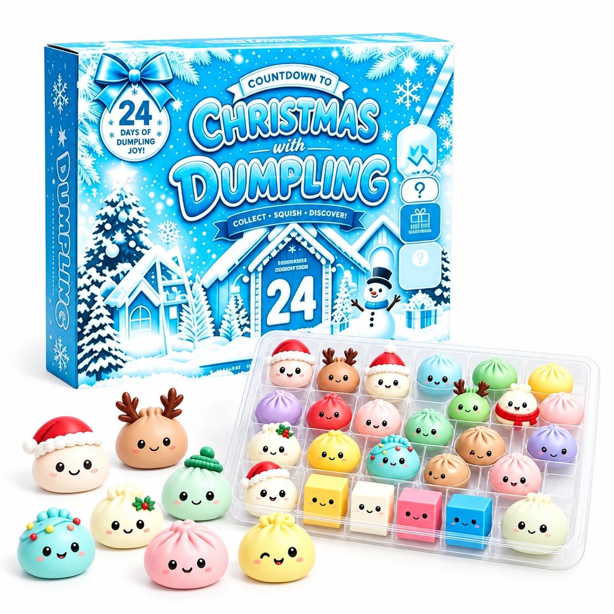 24-Day Christmas Dumpling Squishy Advent Calendar
