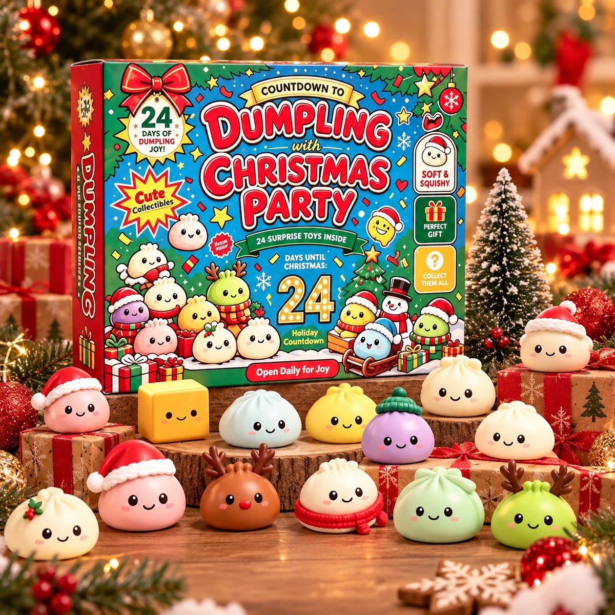 24-Day Christmas Dumpling Squishy Advent Calendar
