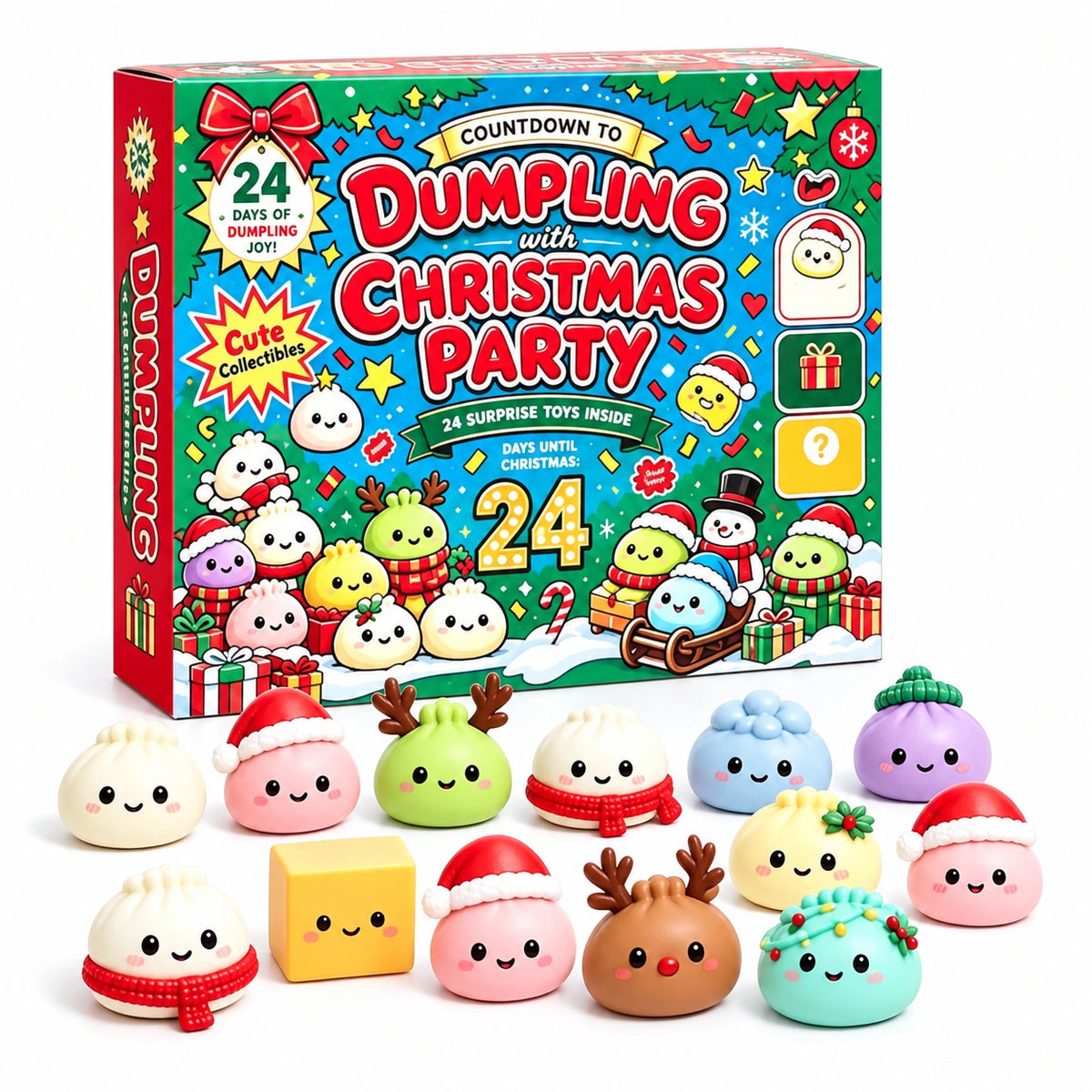 24-Day Christmas Dumpling Squishy Advent Calendar