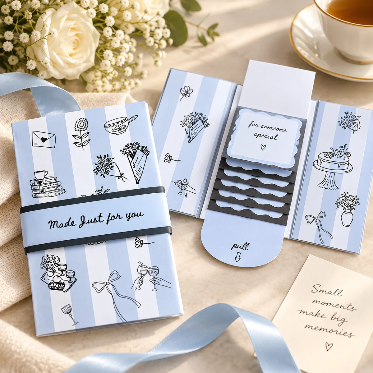 Handmade Waterfall Christmas Gift Card Booklet – Festive Surprise Card Holder