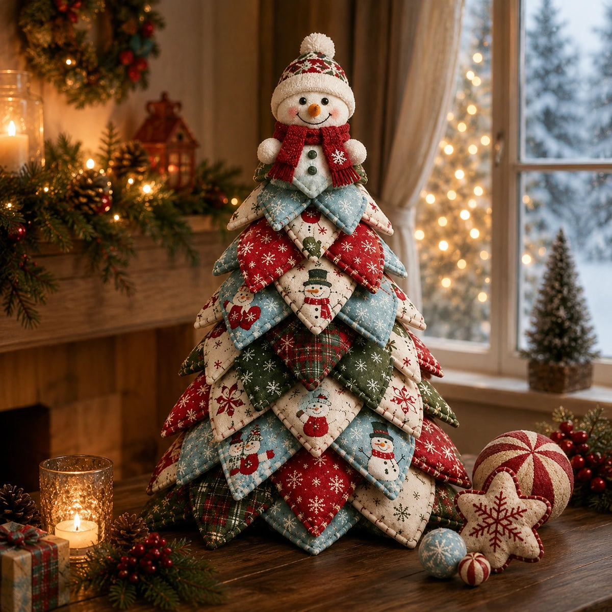 DIY Quilted Christmas Tree Kit – Handmade Patchwork Holiday Decor