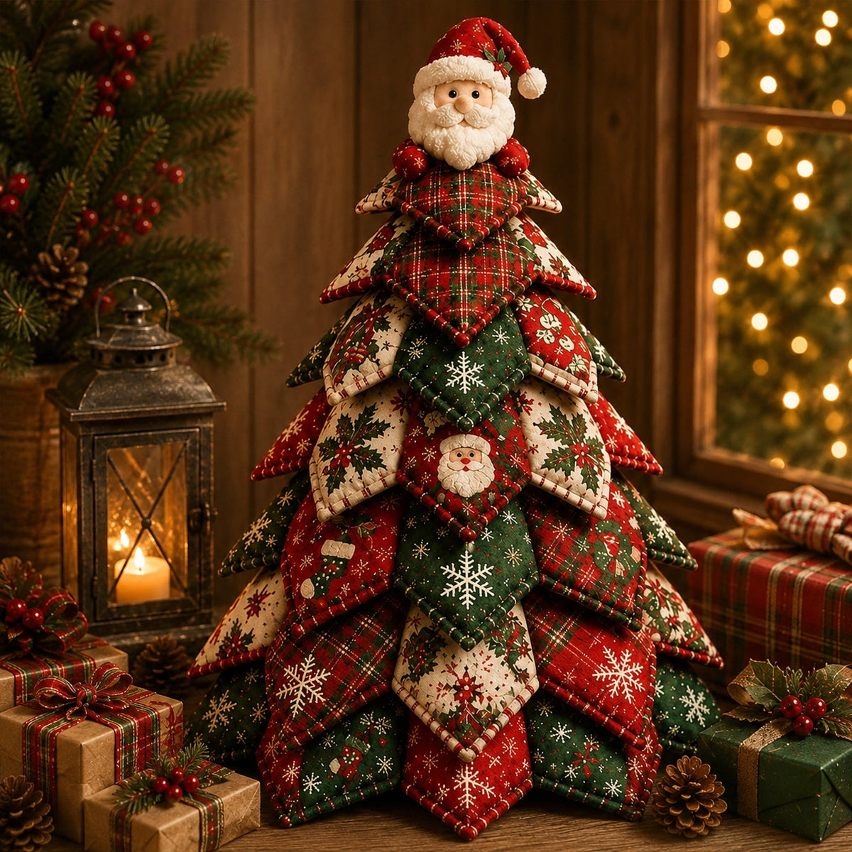 DIY Quilted Christmas Tree Kit – Handmade Patchwork Holiday Decor