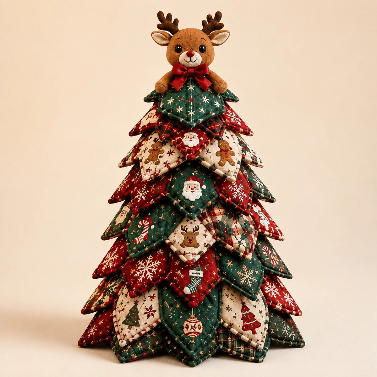 DIY Quilted Christmas Tree Kit – Handmade Patchwork Holiday Decor