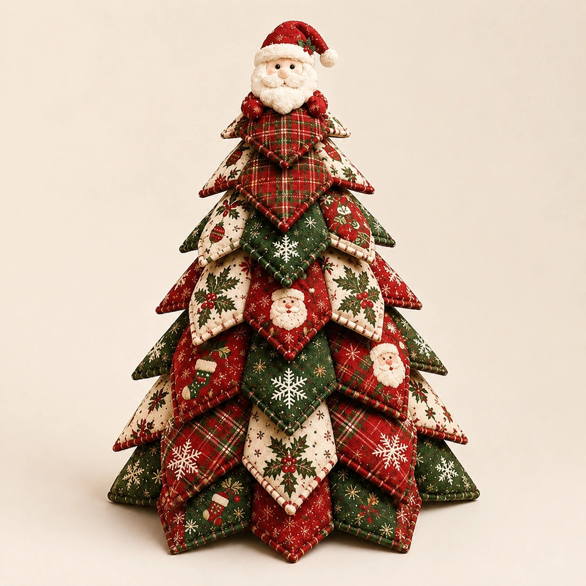 DIY Quilted Christmas Tree Kit – Handmade Patchwork Holiday Decor