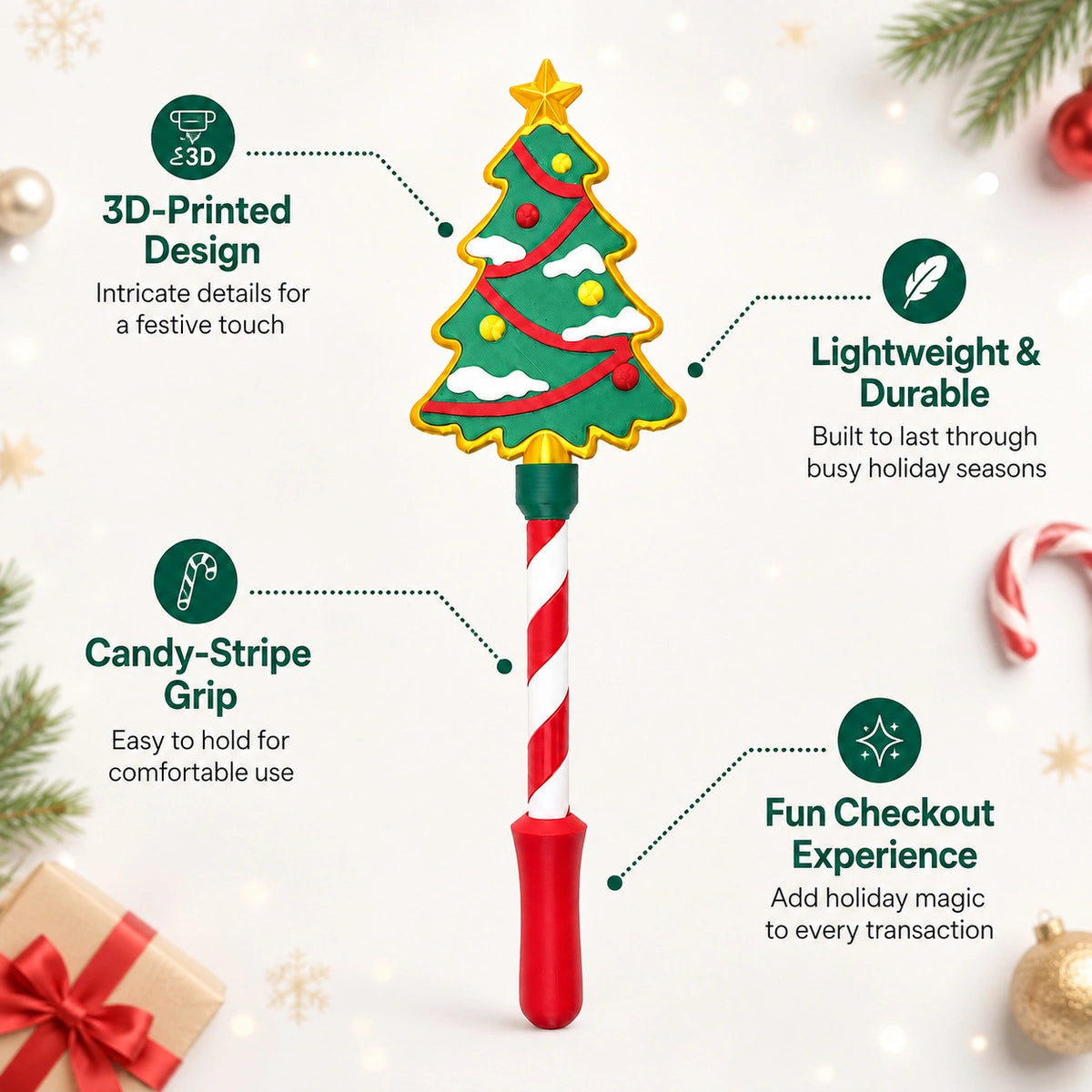 Christmas Payment Magic Wand – Festive Contactless Card Holder