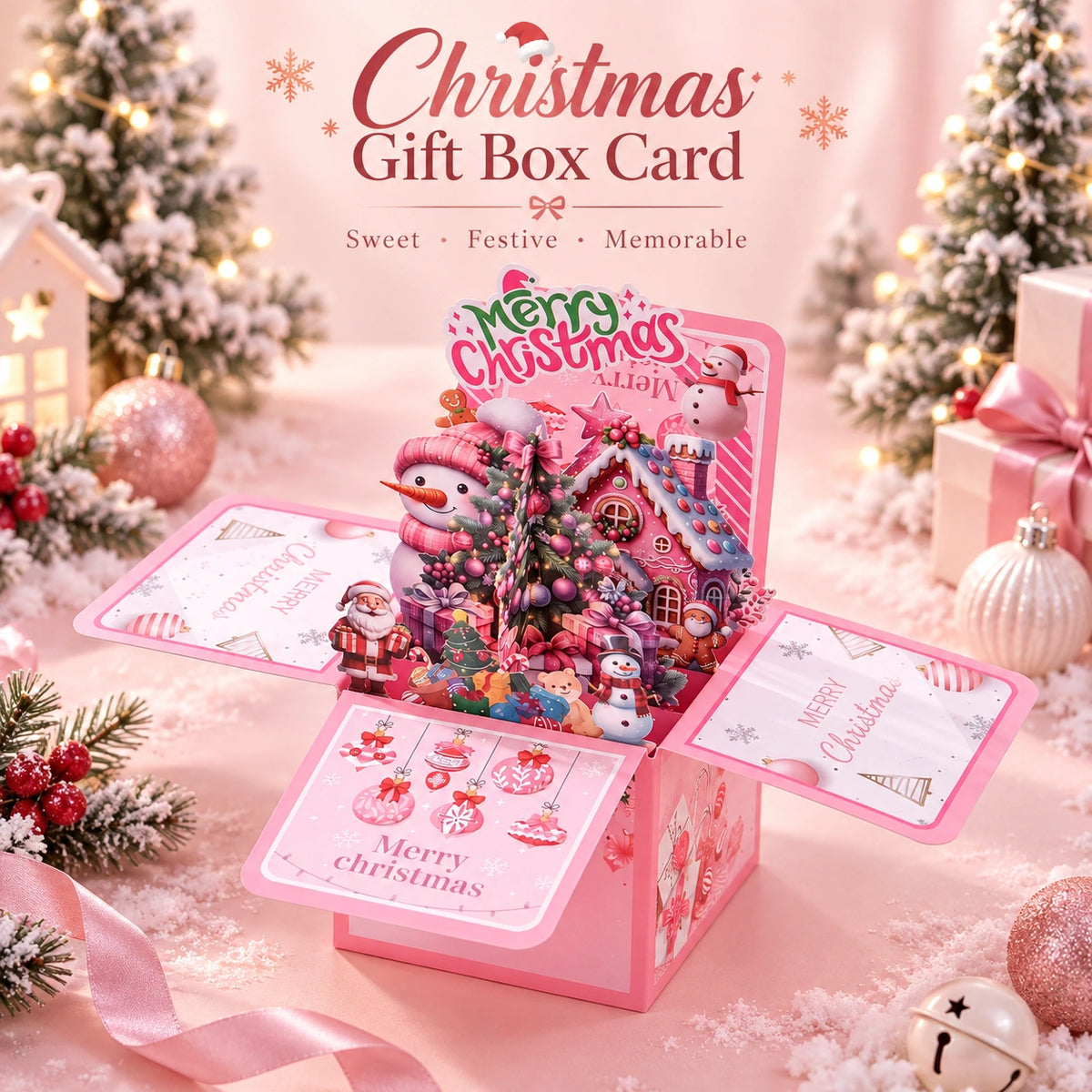 3D Pop-Up Christmas Gift Card