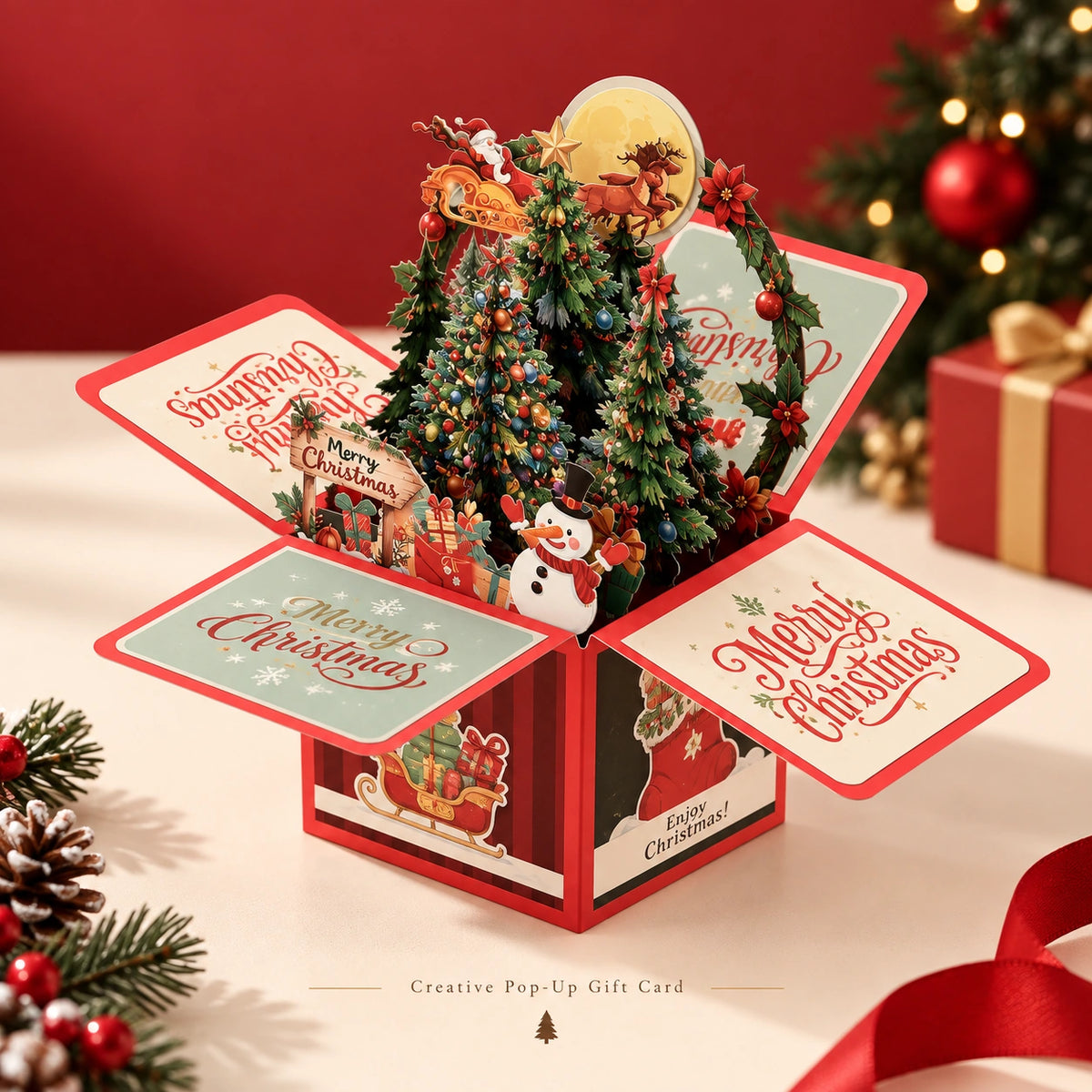 3D Pop-Up Christmas Gift Card