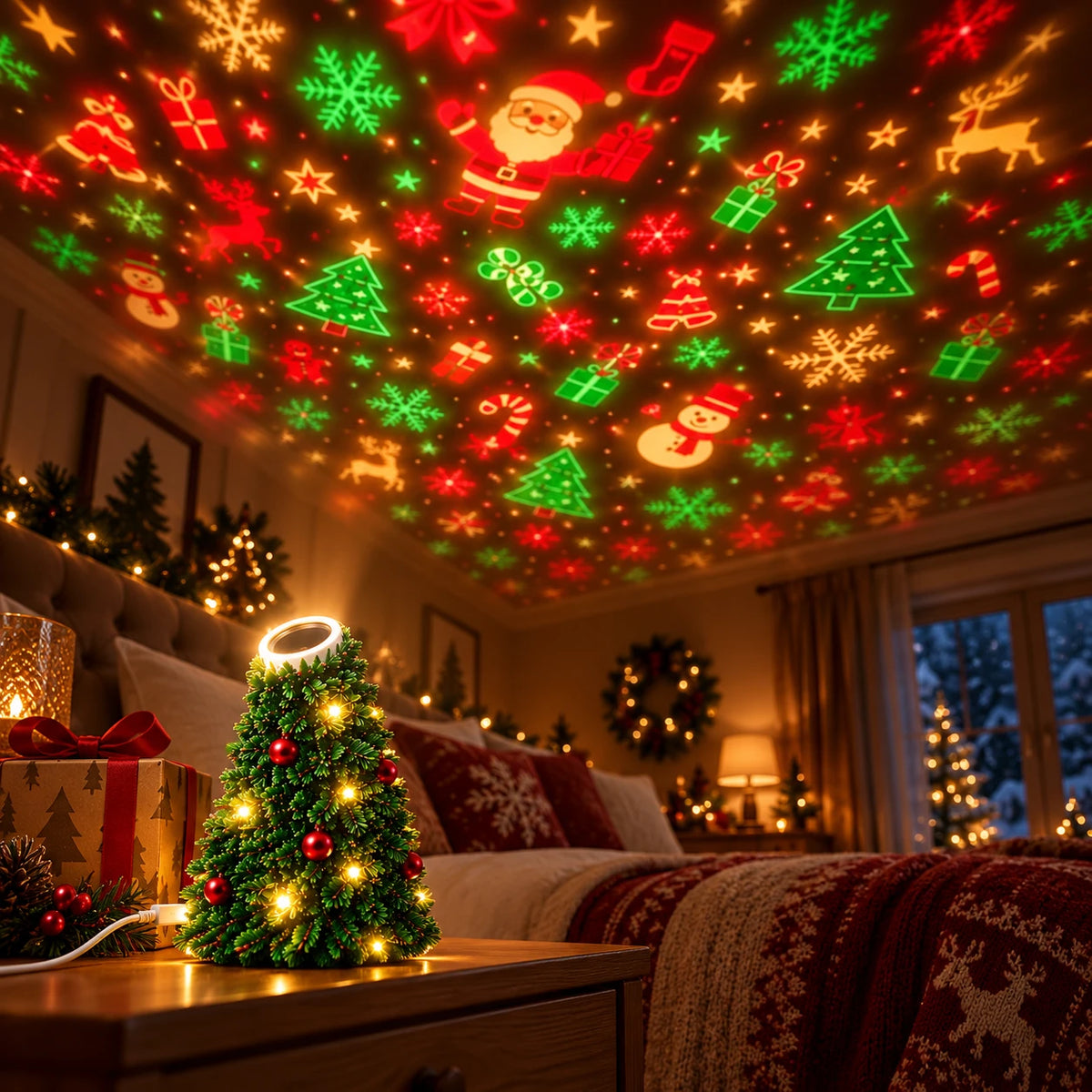 Holiday Magic USB Projection Light – Christmas & Halloween Edition