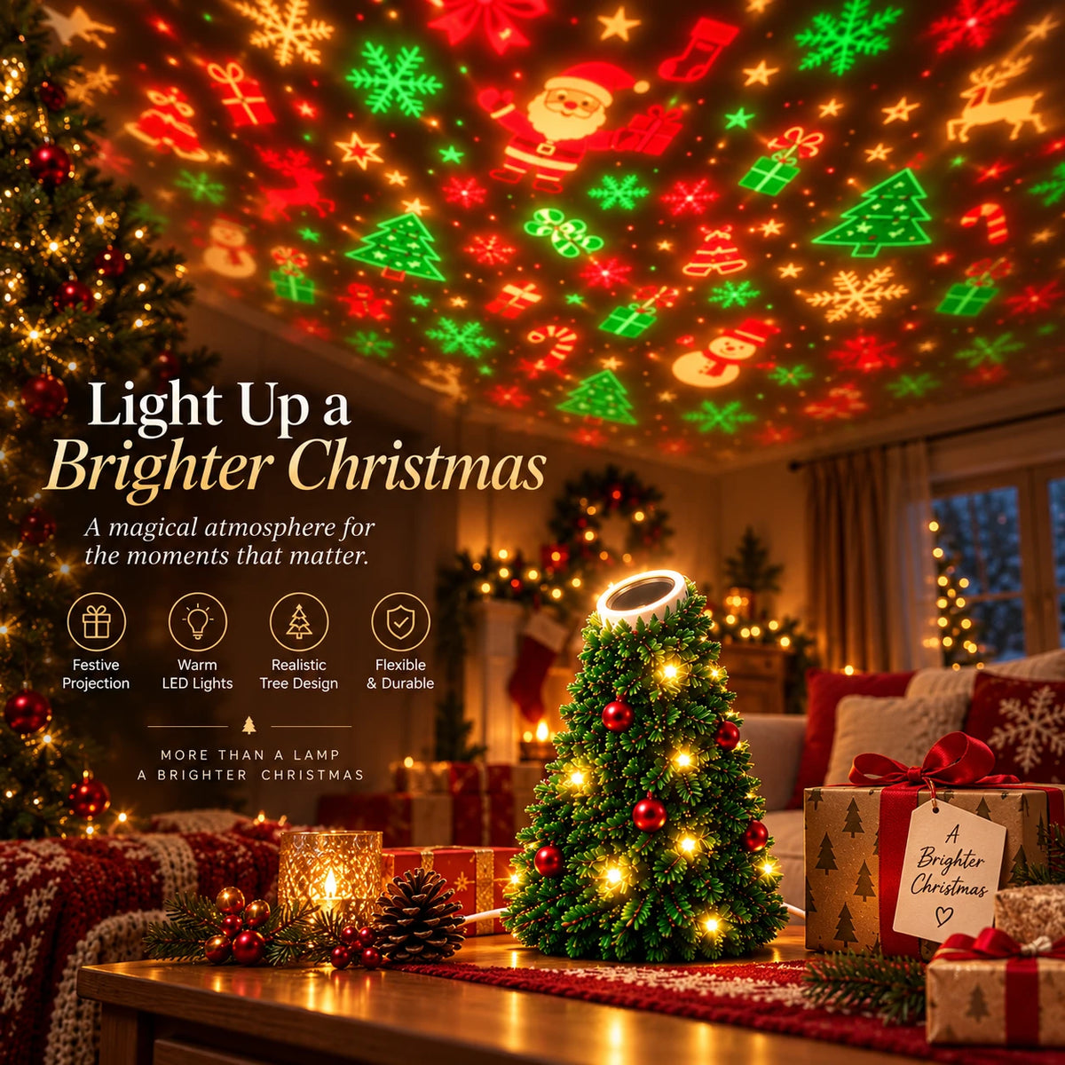 Holiday Magic USB Projection Light – Christmas & Halloween Edition