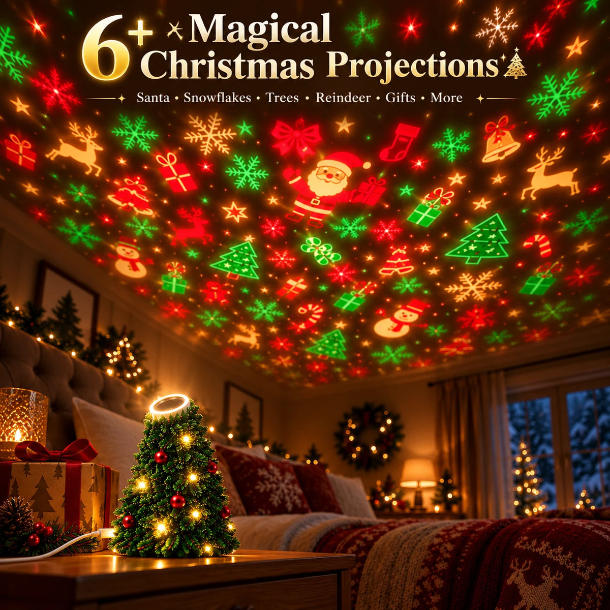 Holiday Magic USB Projection Light – Christmas & Halloween Edition