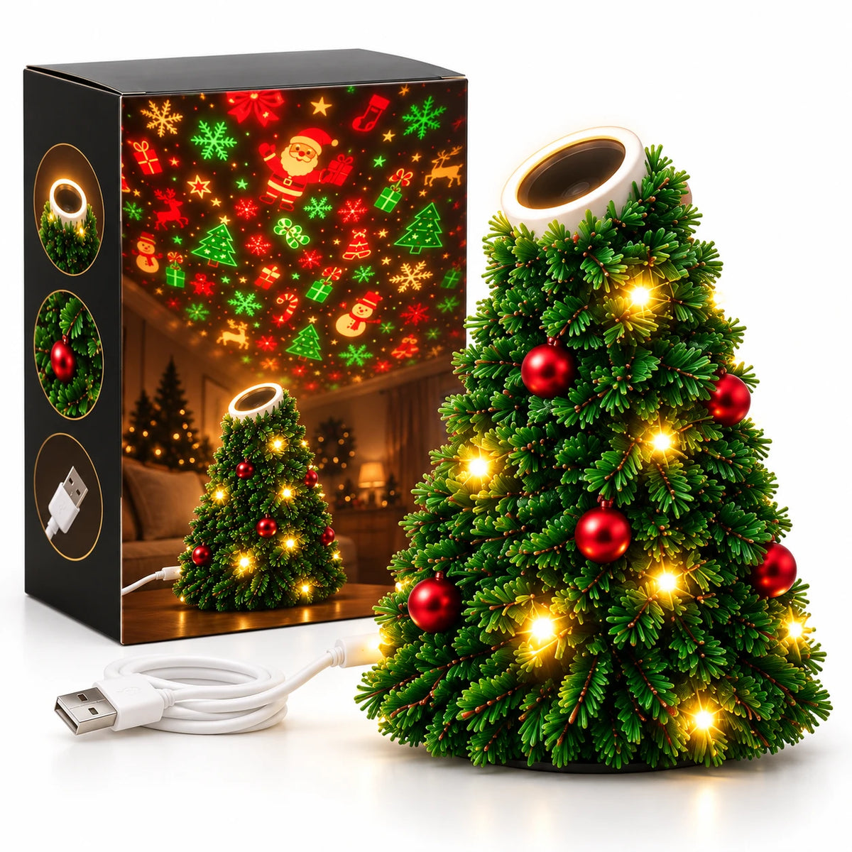 Holiday Magic USB Projection Light – Christmas & Halloween Edition