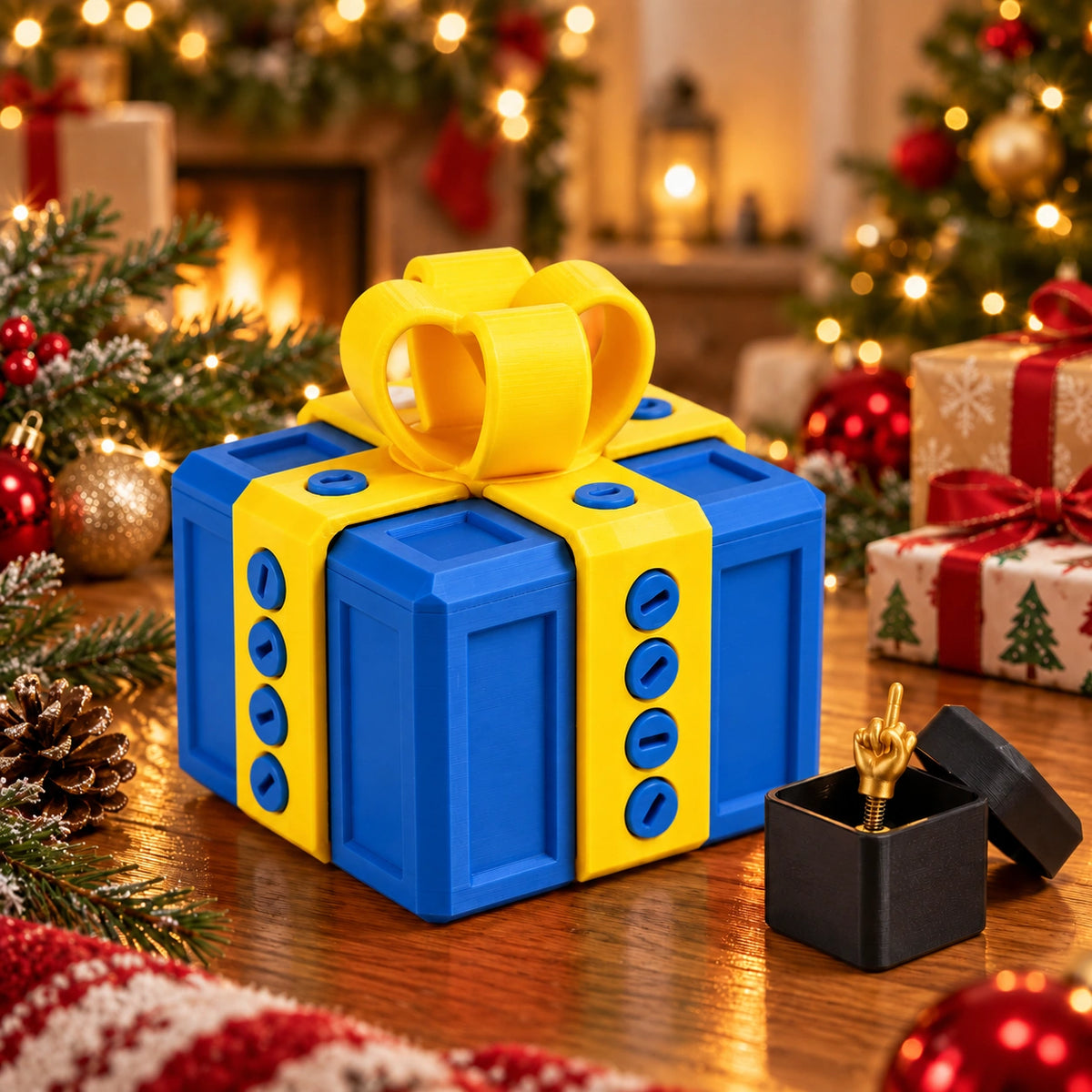 Christmas Puzzle Gift Box – 3D Printed Surprise Unlocking Box