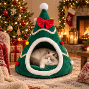 Christmas Tree Cat Bed