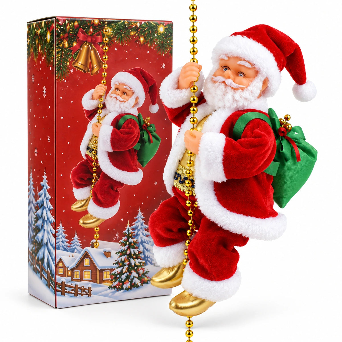 Musical Climbing Santa Christmas Decoration