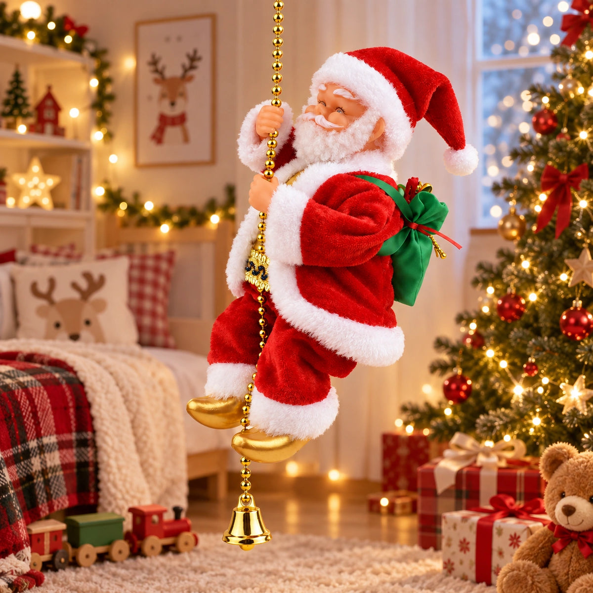 Musical Climbing Santa Christmas Decoration