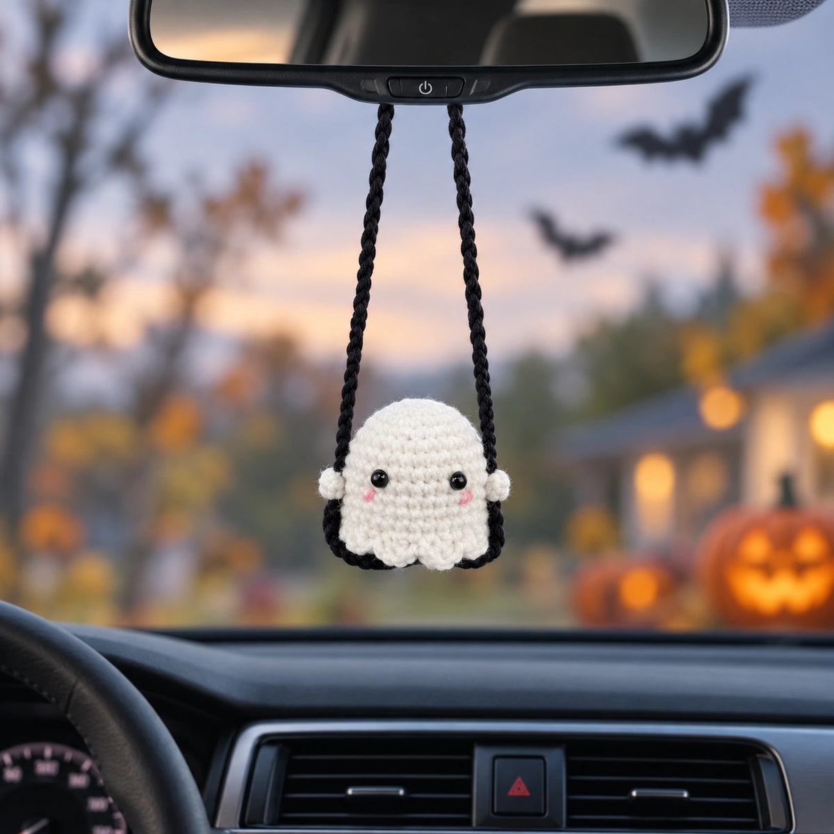 Handmade Crochet Halloween Car Hanging Ornament