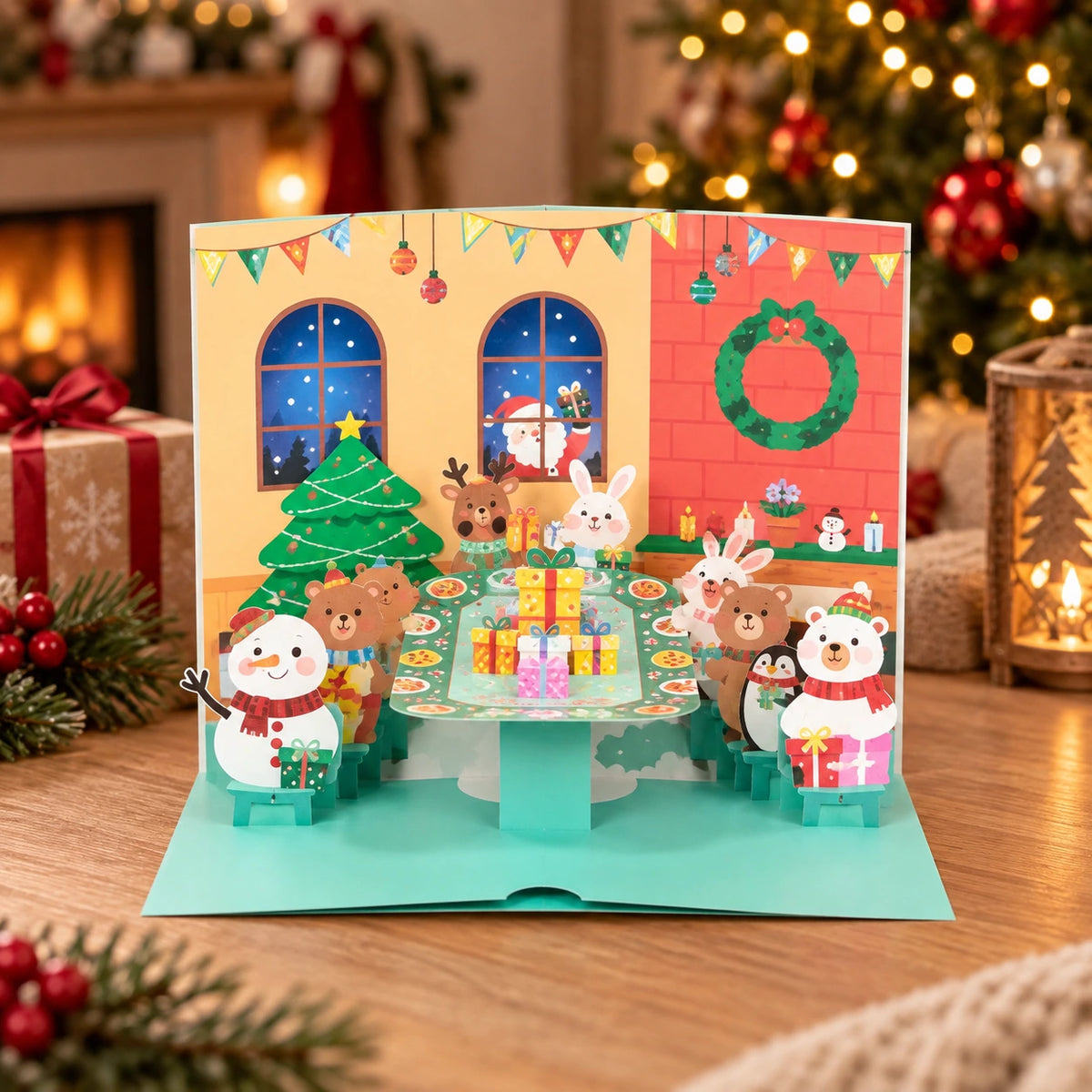 3D Pop-Up Christmas Greeting Card – Festive Holiday Surprise Gift