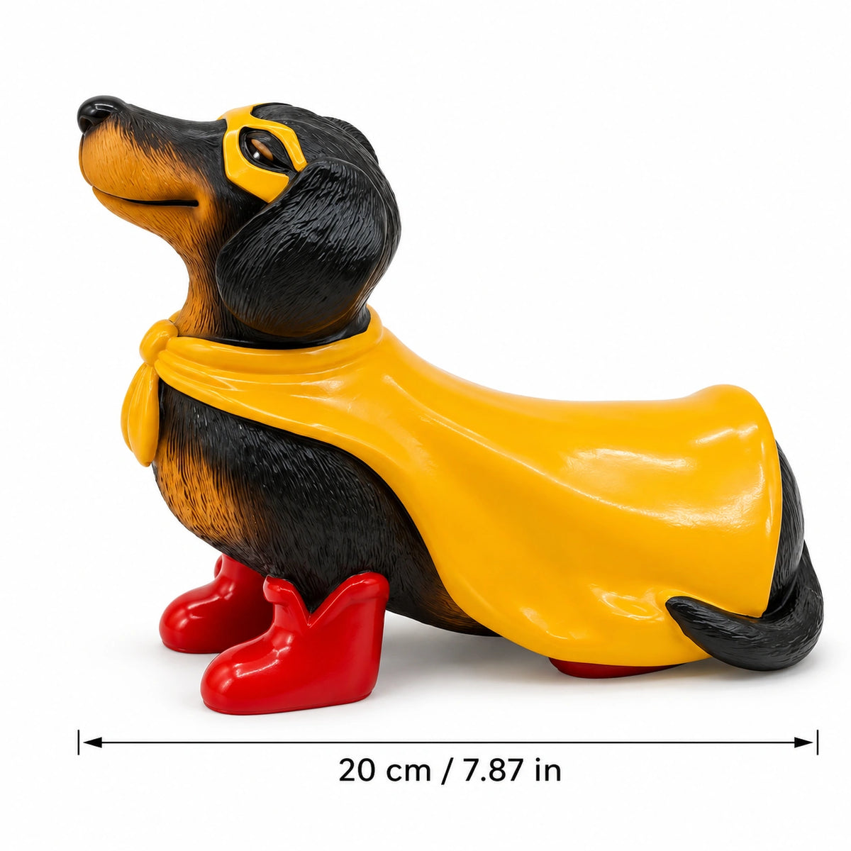 Superhero Dachshund LED Resin Decor