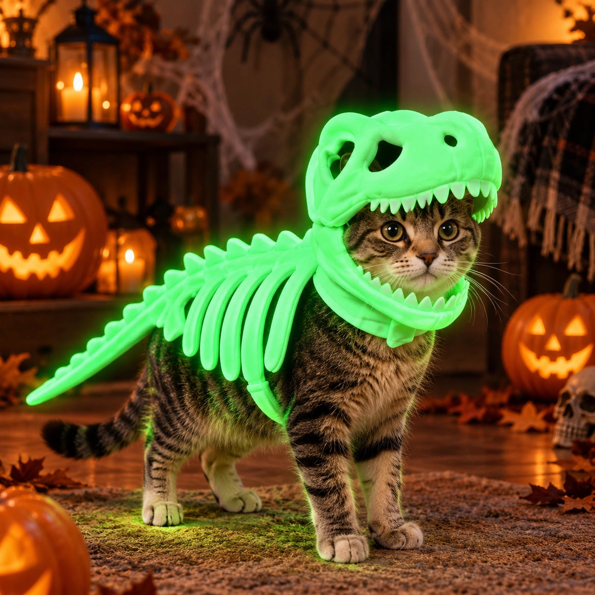 T-Rex Skeleton Cat Costume
