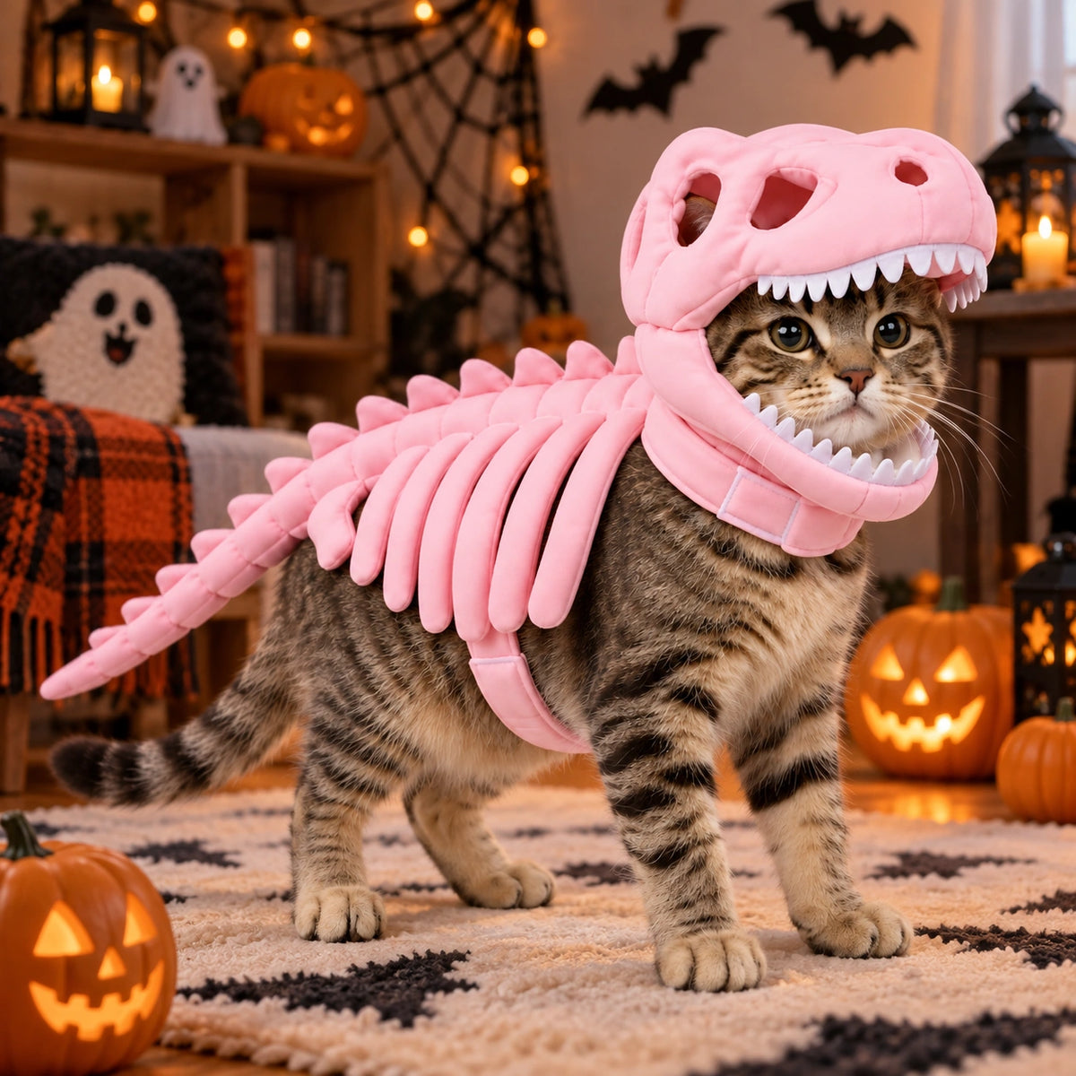 T-Rex Skeleton Cat Costume