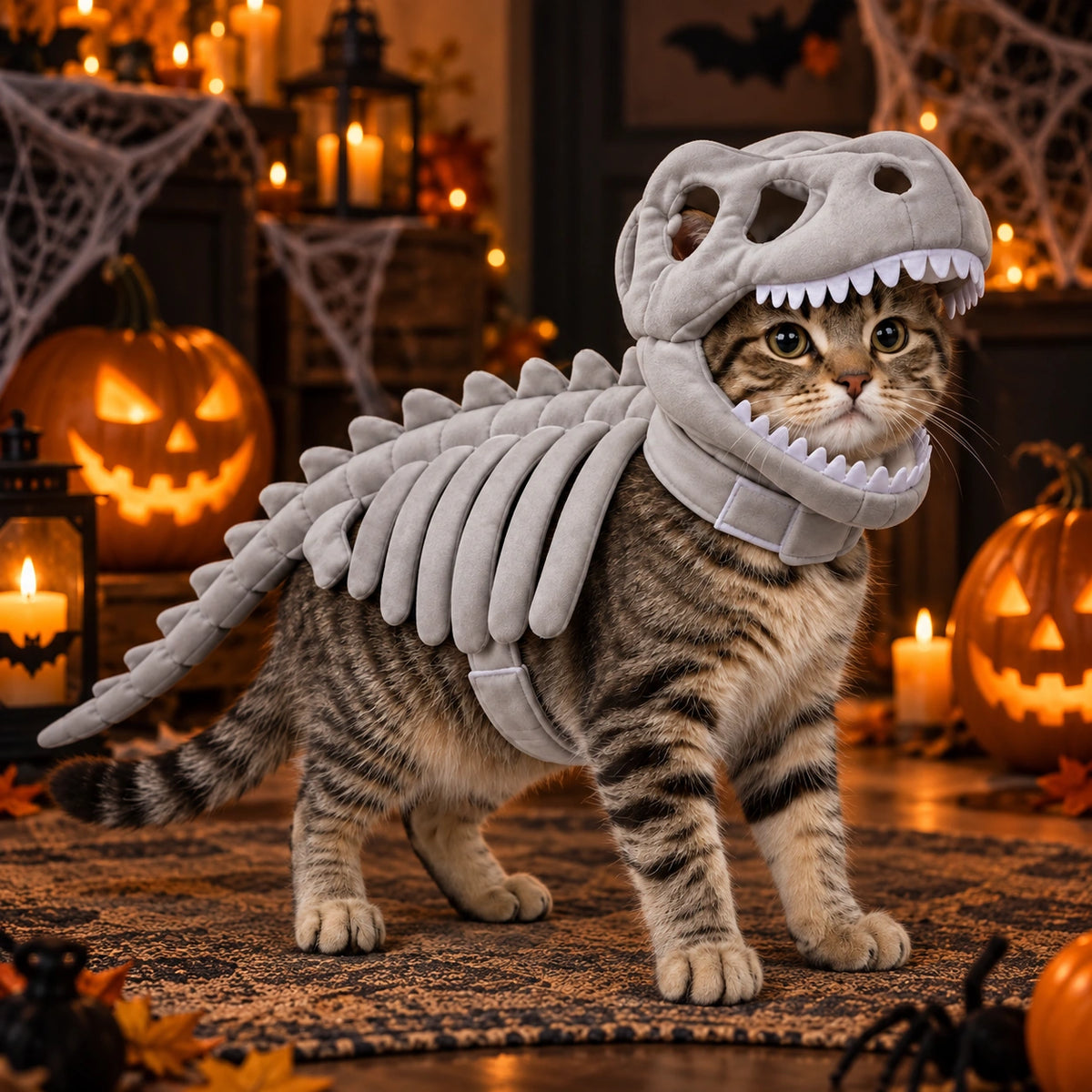 T-Rex Skeleton Cat Costume