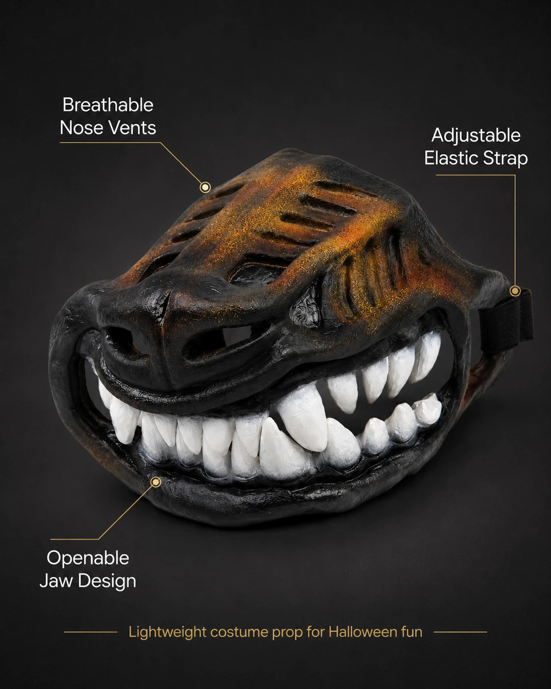 Doberman Horror Dog Muzzle – Halloween Monster Costume Mask