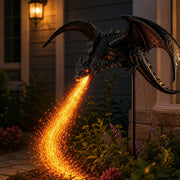 Solar Dragon Fire & Haunted Ghost Garden Light – Halloween Outdoor Decor