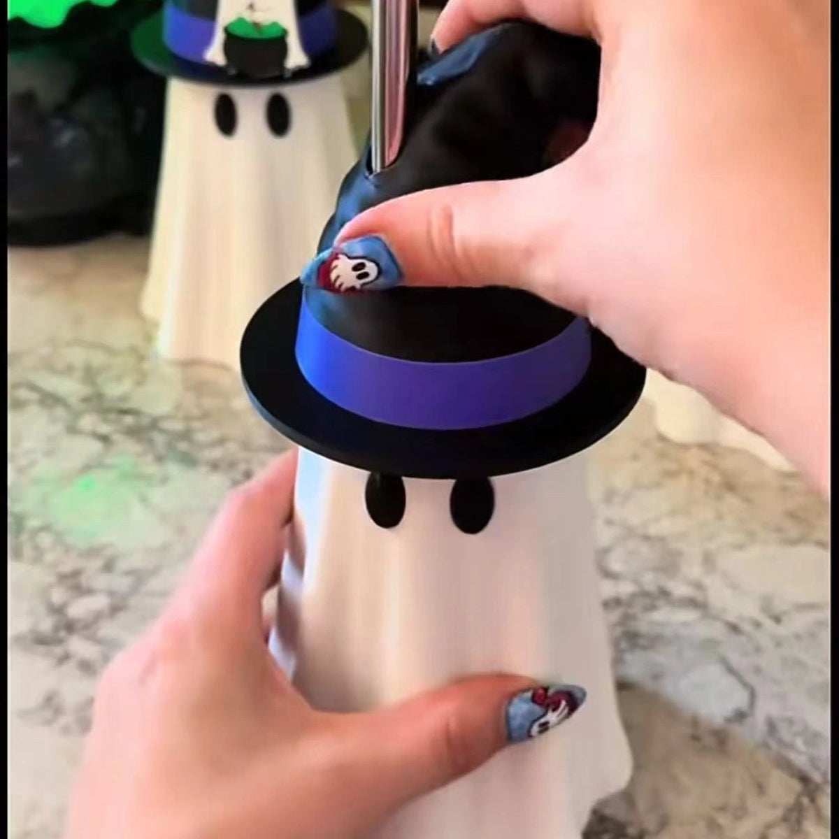 3D Printed Ghost Can Sleeve – Halloween Witch Hat Cup Holder