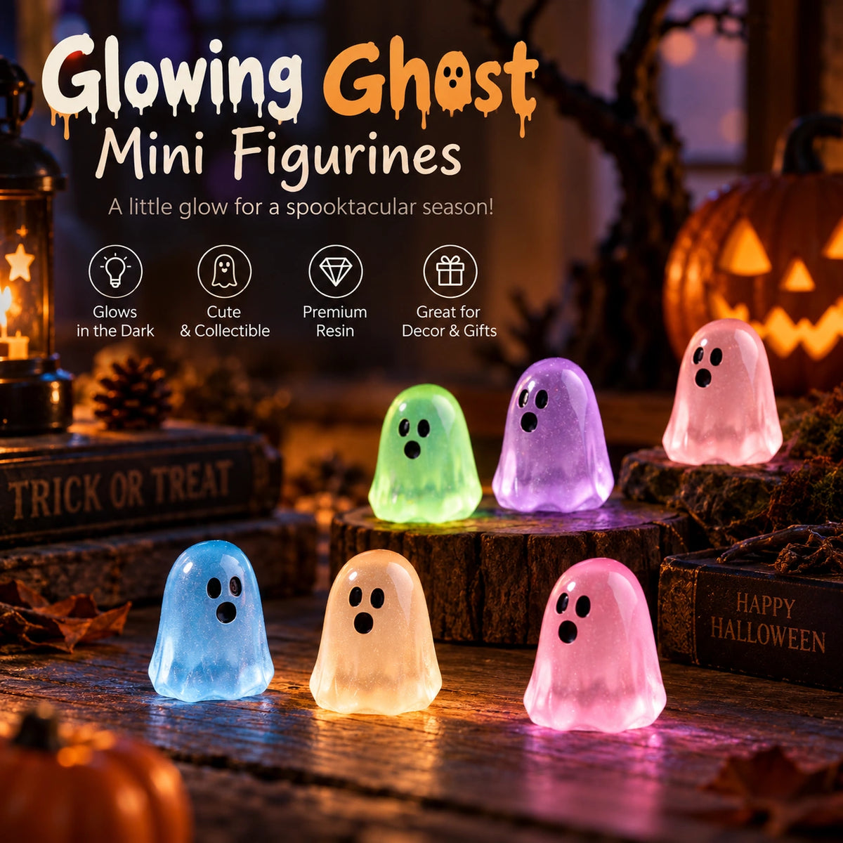 Glowing Ghost Mini Figurines